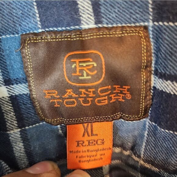 Men's Roper "Ranch Tough" longsleeve flannel shirt, size XL - Picture 2 of 4